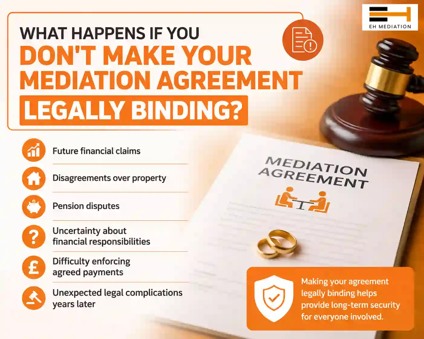 What Happens If You Don't Make Your Mediation Agreement Legally Binding Okehampton?